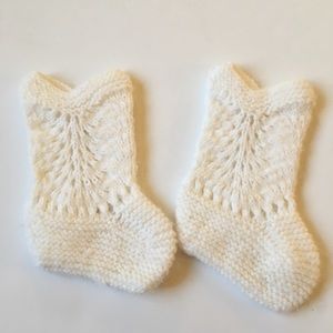 Vintage crocheted toddler girl boot socks💞
